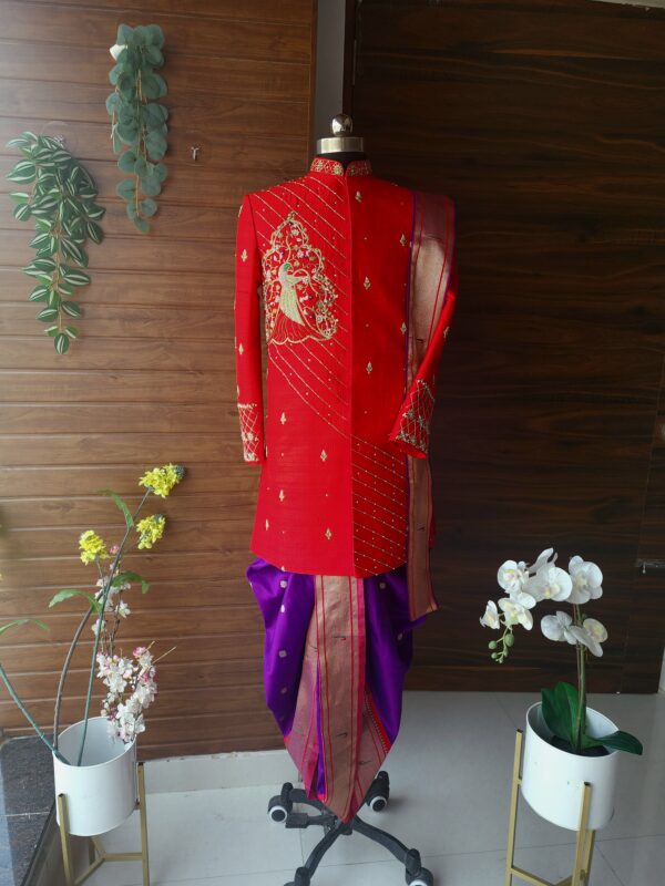 Designer Sherwani, Hand Work, Customise your Wedding Sherwani, Grooms Sherwani, Wedding Wear, Menswear, Indian Wear. - Image 3