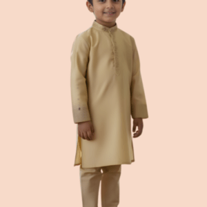 Traditional Patu Silk Kurta Set For Boys