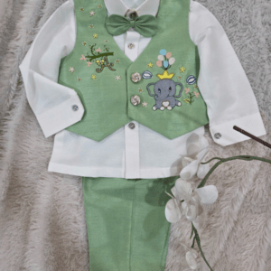 Boys’ Birthday Outfit – Cotton & Raw Silk