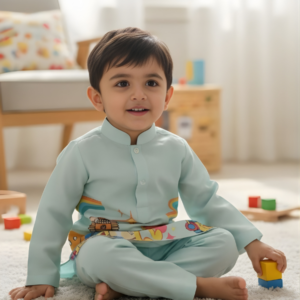 Baby Boy Designer Kurti & Pant Set