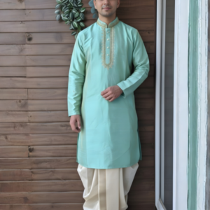 Sea green Kutha With Pant for Men